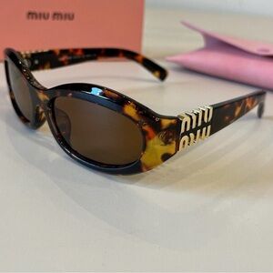 Miu Miu Brown Tortoise Sunglasses